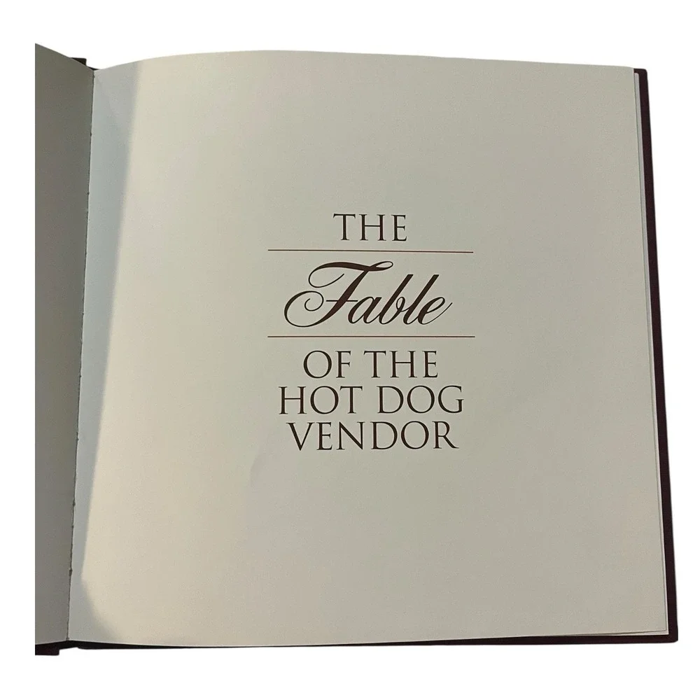 The Fable of‎ The Hot Dog Vendor Hard Cover Stanislaus Food Products Book